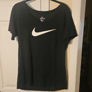 Nike Women's Black Short-Sleeve Logo Tee